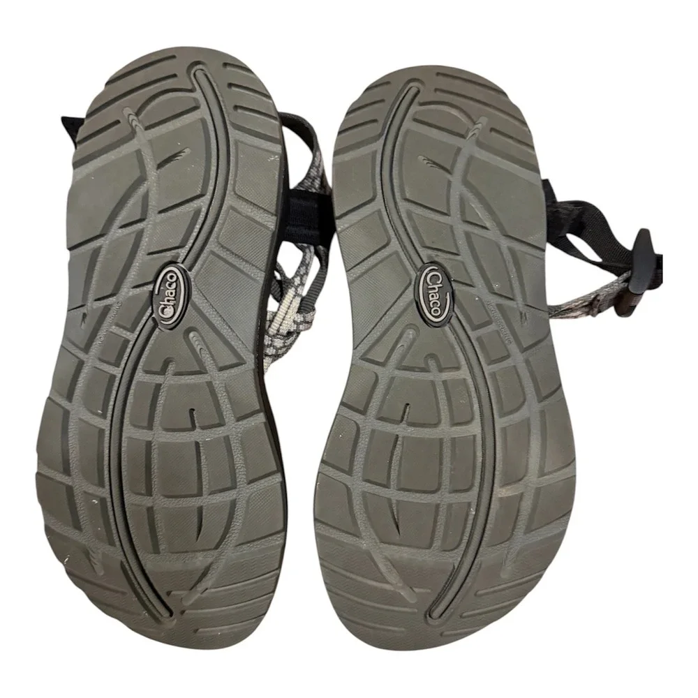 Chaco Z Cloud X2 Sandals Womens 6 Gray Black Strappy Toe Loop Athletic Hiking